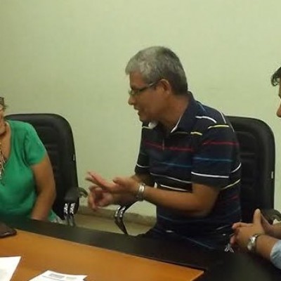 Prefeito de Ibicaraí recebe inspetor de saneamento da Funasa