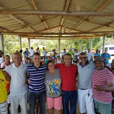 O Presidente do PDT de Ilhéus esteve em Serra Grande para reunião no Ecovila