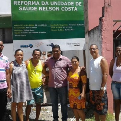 Vereador Gil Gomes visita obra no bairro Nelson Costa