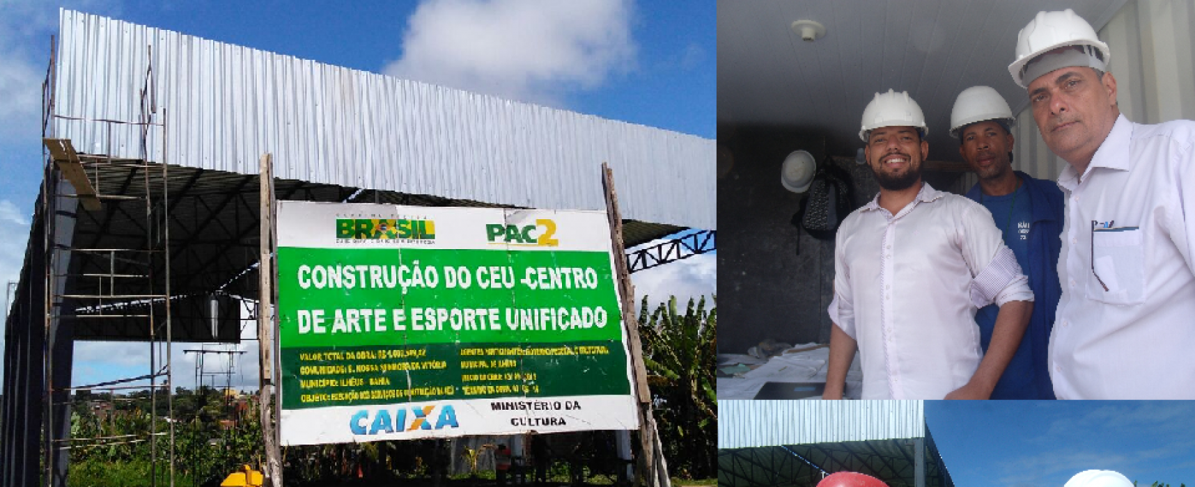 Jamil Ocké visita obra do Centro de Arte e Esporte Unificado no Nossa Senhora da Vitória
