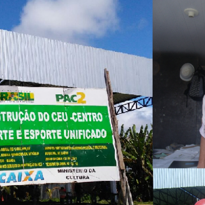 Jamil Ocké visita obra do Centro de Arte e Esporte Unificado no Nossa Senhora da Vitória