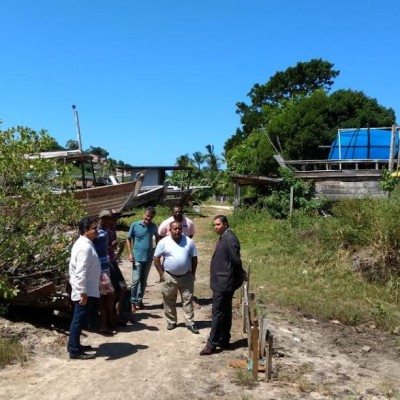 Prefeito visita área do novo estádio,  centro de canoagem e creche