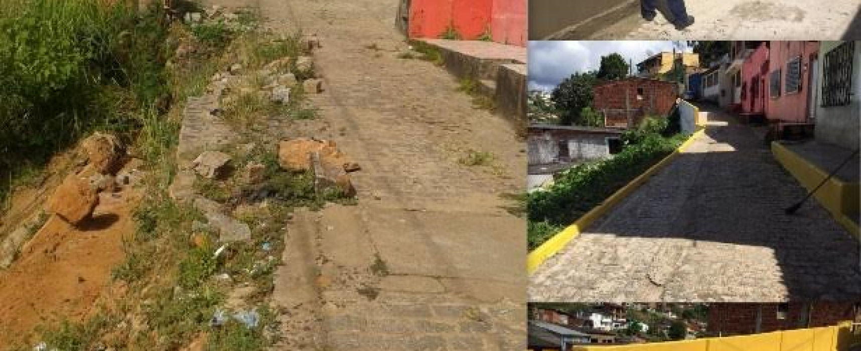 Rua Montes Claros, no Basílio, ganha obras de Contenção de encosta e recuperação a paralelos