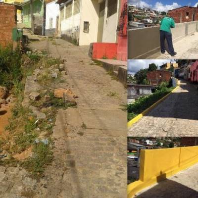 Rua Montes Claros, no Basílio, ganha obras de Contenção de encosta e recuperação a paralelos