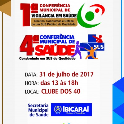1ª Conferência de Vigilância em Saúde e 4ª Conferência Municipal de Saúde acontecem na segunda (31), em Ibicaraí