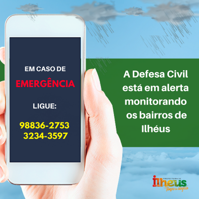 Defesa Civil tem novo número de celular para atendimento à população