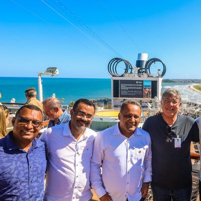 Cerimônia de troca de placas comemora chegada do MSC Seaview a Ilhéus