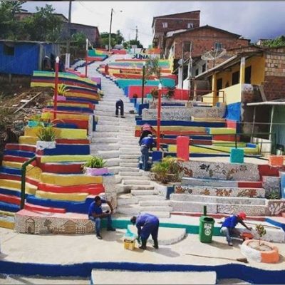 Inauguração de escadaria que une sustentabilidade e arte