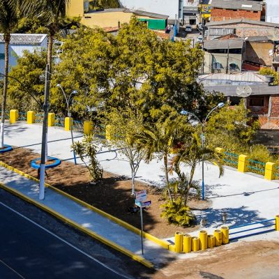 Praças e mirante ganham novo visual com serviços de manutenção
