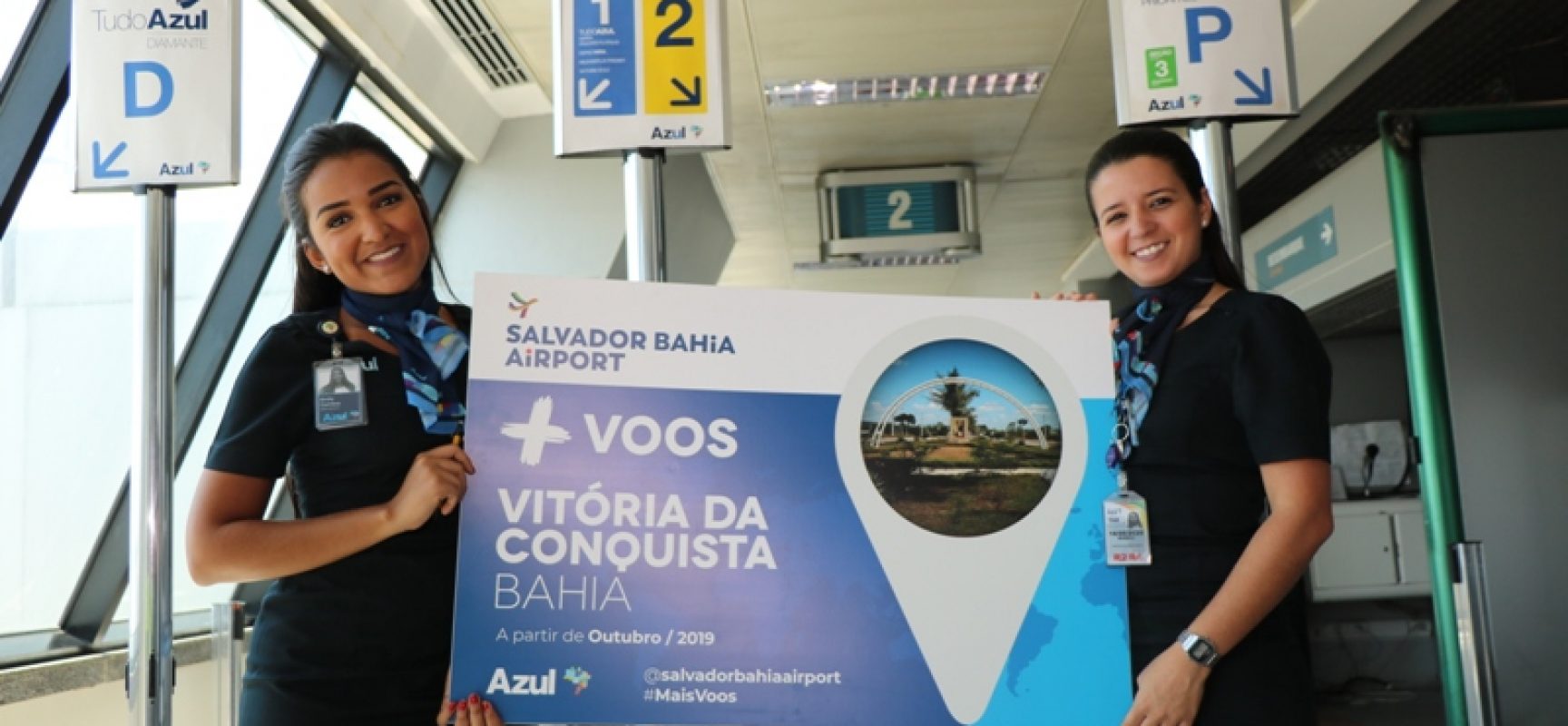 Companhia aérea inaugura novo voo diário entre Salvador e Vitória da Conquista