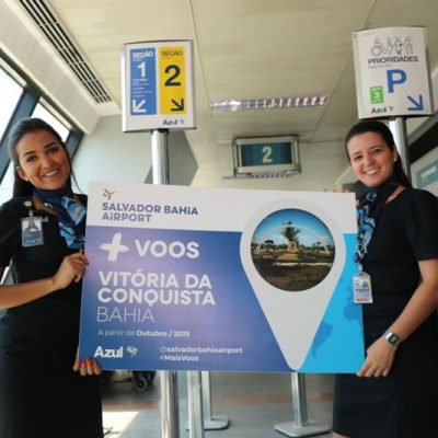 Companhia aérea inaugura novo voo diário entre Salvador e Vitória da Conquista