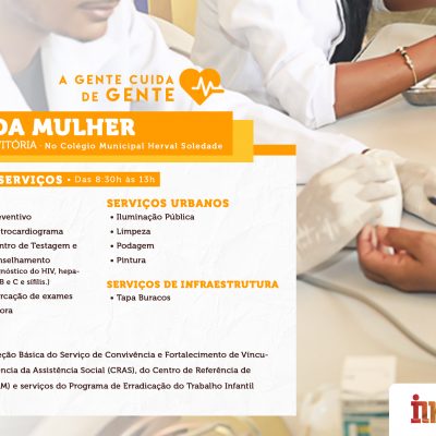 Serviços gratuitos serão oferecidos no mutirão do Dia da Mulher neste domingo (8)