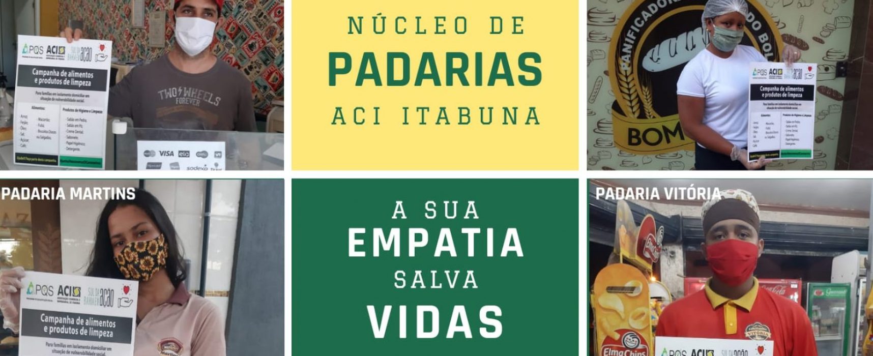 Panificadoras aderem a campanha de arrecadação de alimentos e de higiene em Itabuna