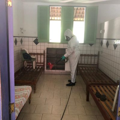 Abrigo São Vicente de Paulo tem imóvel totalmente desinfetado nesta quarta-feira (20)