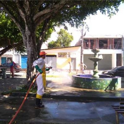 Prefeitura de Ilhéus desinfecta áreas públicas do Alto da Conquista