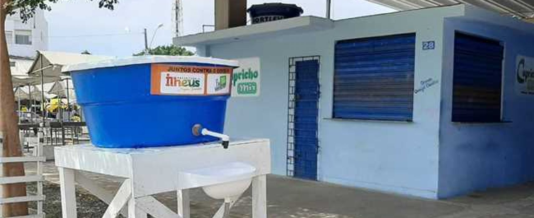Prefeitura de Ilhéus instala pias em mais seis pontos para população se prevenir da Covid-19