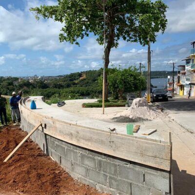 Obras dos mirantes da Conquista são executadas normalmente pela Prefeitura de Ilhéus