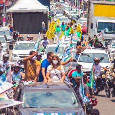 Augusto Castro faz gigantesca carreata pelo centro e bairros de Itabuna