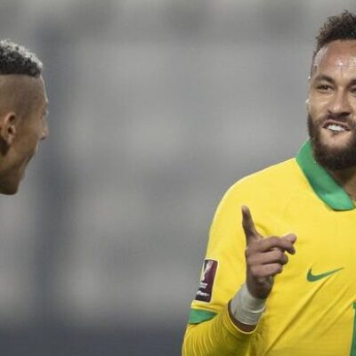 Neymar marca três vezes e seleção vence Peru nas Eliminatórias