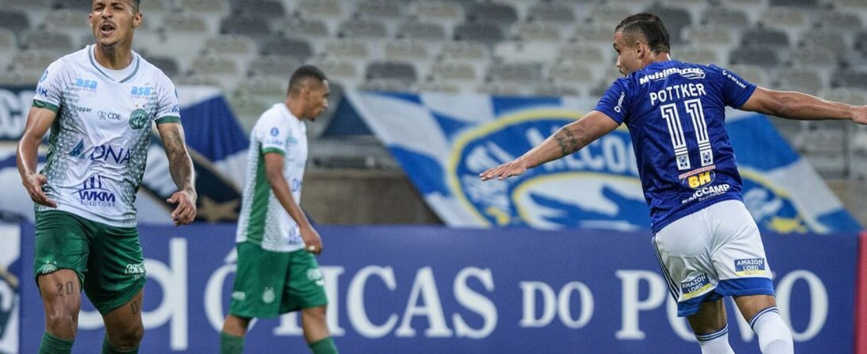 Em jogo de seis gols, Cruzeiro e Guarani empatam no Mineirão
