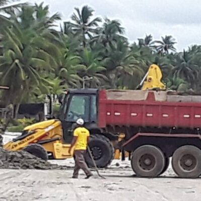Prefeitura realiza mutirão de limpeza para retirada de baronesas nas praias de Ilhéus