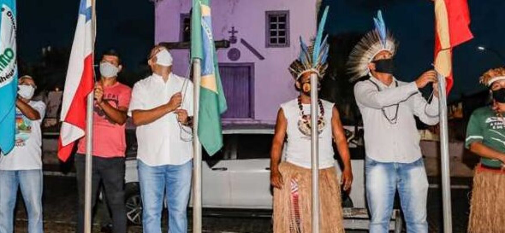 Prefeito Mário Alexandre participa de abertura simbólica da Puxada do Mastro em Olivença