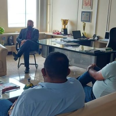 Presidente da FBF recebe novo presidente do Fluminense de Feira