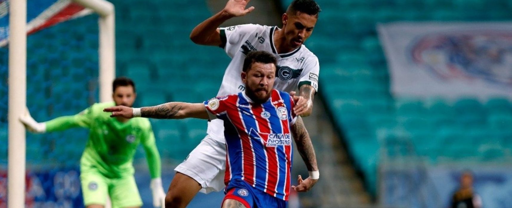 Em jogo de seis gols, Bahia e Goiás empatam em 3 a 3 na Fonte Nova