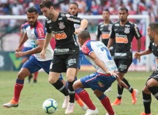Bahia fica no empate com o Corinthians em Pituaçu pelo Brasileirão
