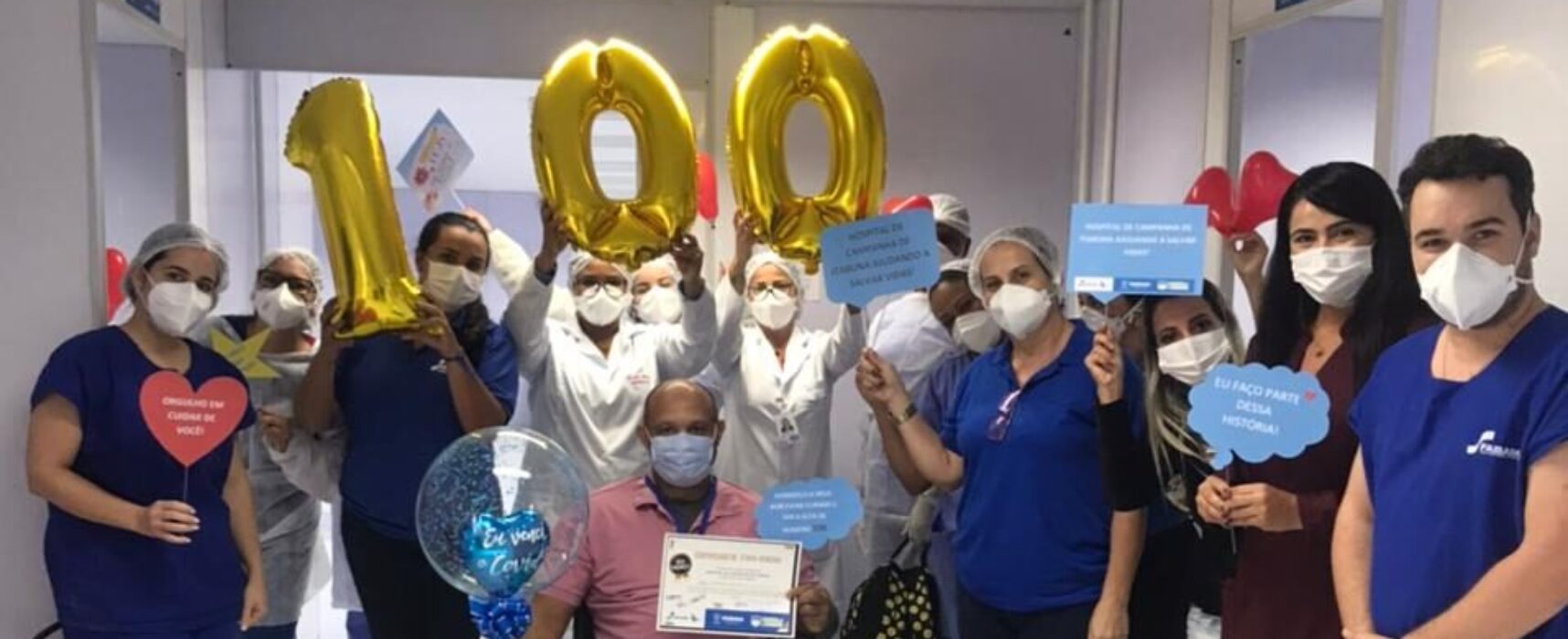 Covid-19: Hospital de Campanha de Itabuna comemora a centésima alta