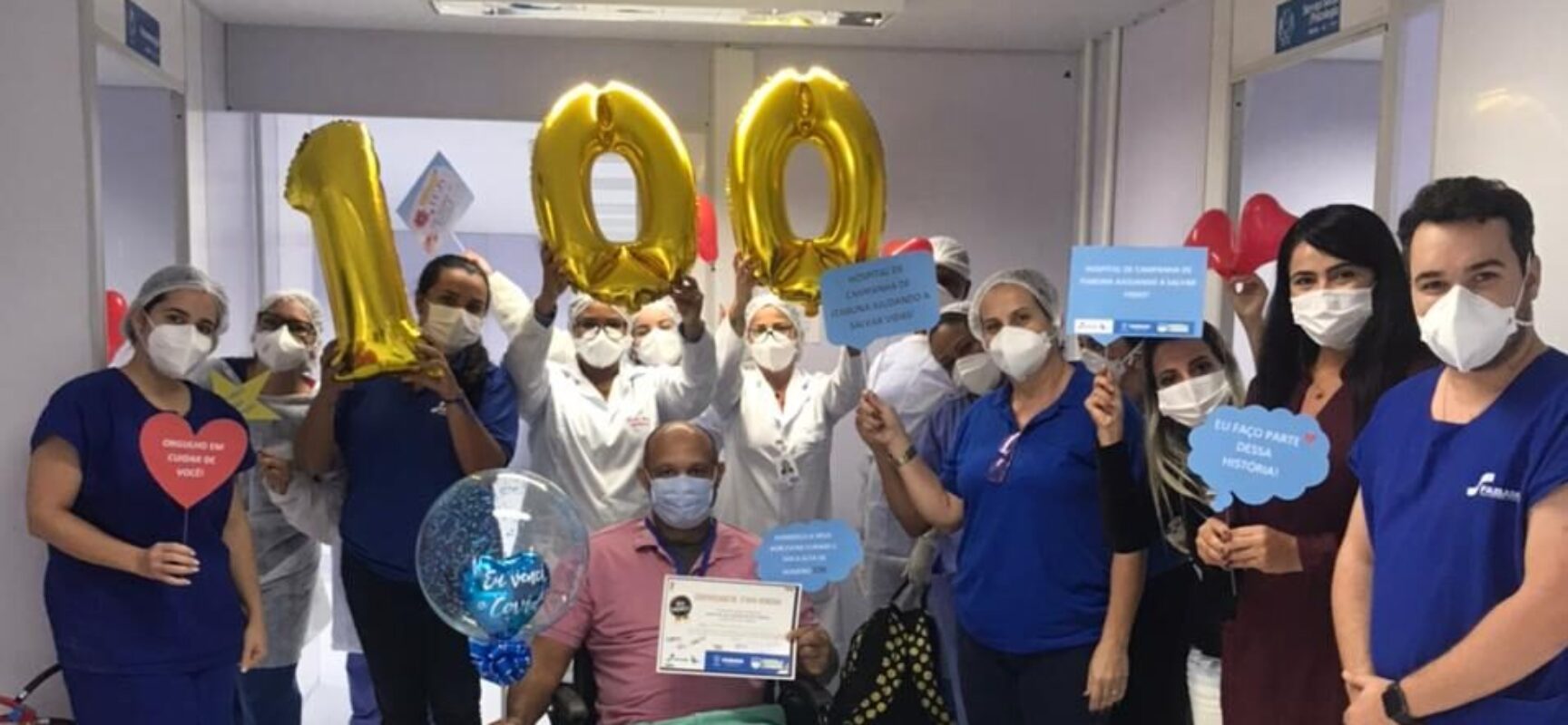 Covid-19: Hospital de Campanha de Itabuna comemora a centésima alta