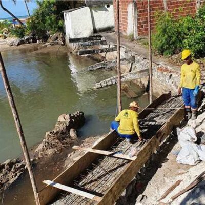 Ilhéus: iniciado reparo da ponte sobre o Rio Cururupe