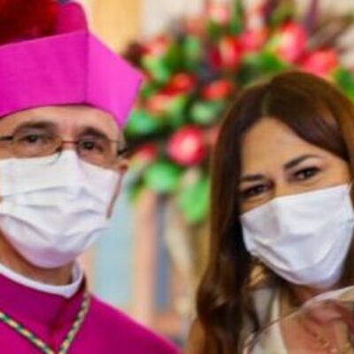 Soane Galvão prestigiou a posse do novo Bispo de Ilhéus, Dom Giovanni Crippa