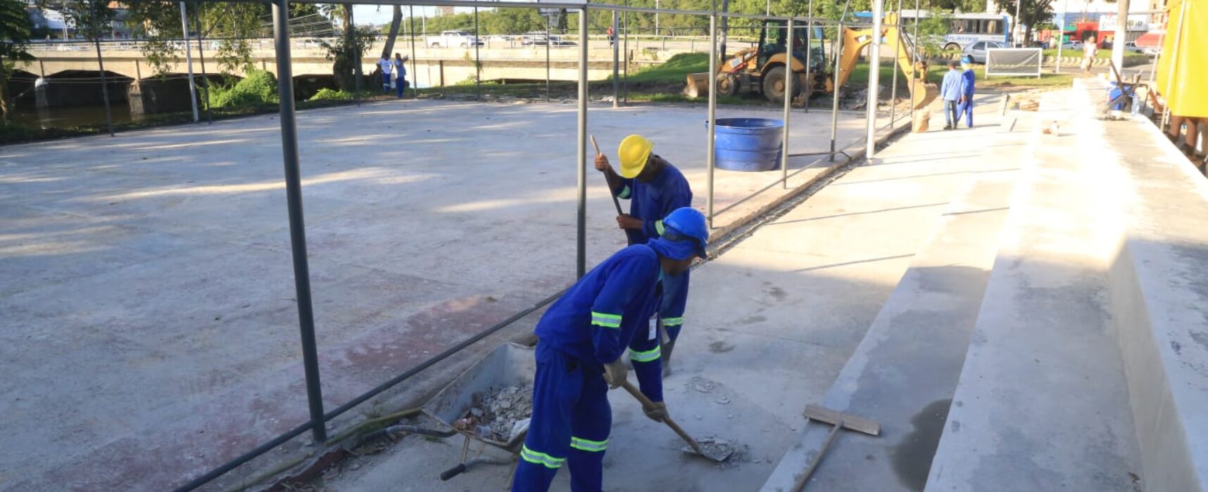 Prefeitura prossegue obras de recuperação de quadras esportivas de Itabuna