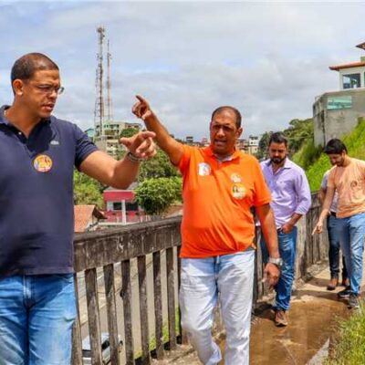 Prefeito Mário Alexandre vistoria obra de recuperação do Viaduto Catalão