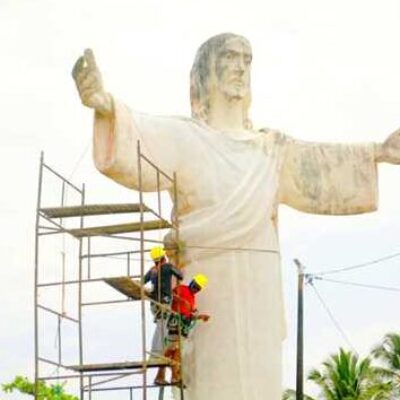 Prefeitura inicia restauração do Cristo Redentor de Ilhéus