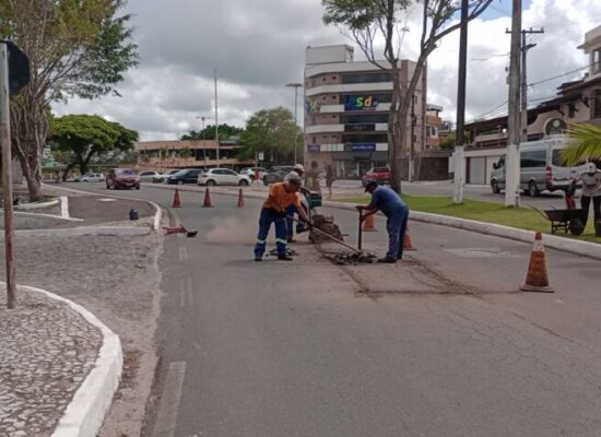Prefeitura de Itabuna recupera trechos da Avenida Mário Padre