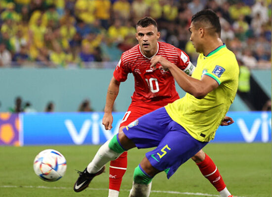 Brasil vence a Suíça com golaço de Casemiro e garante vaga nas oitavas da Copa