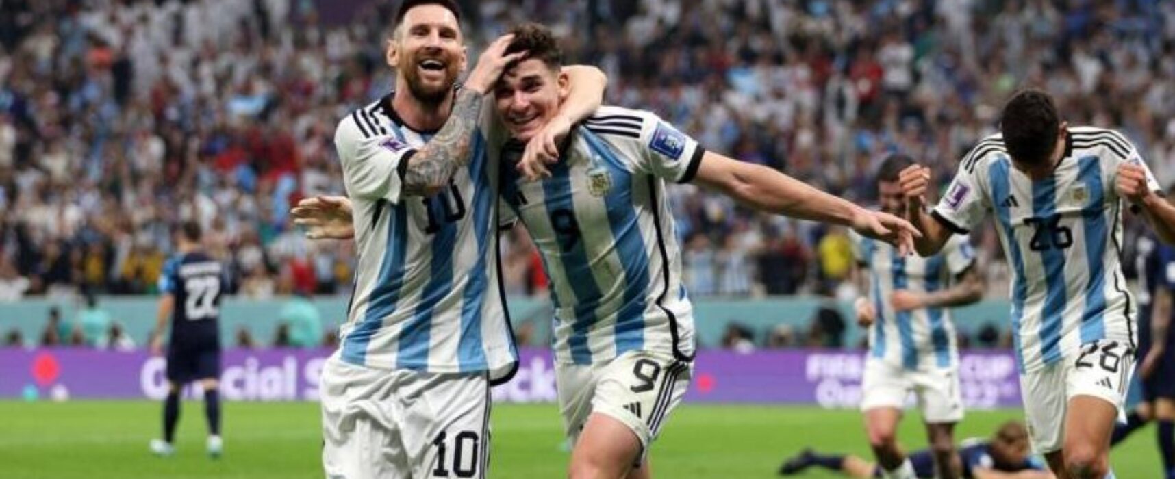 Argentina faz 3 gols contra a Croácia e segue para a final da Copa no Catar