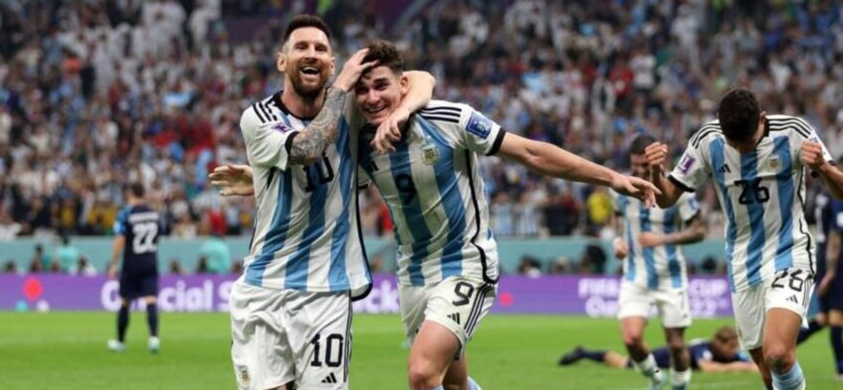 Argentina faz 3 gols contra a Croácia e segue para a final da Copa no Catar