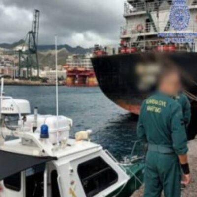 Navio que saiu do Brasil com 4,5 toneladas de cocaína é apreendido na Espanha