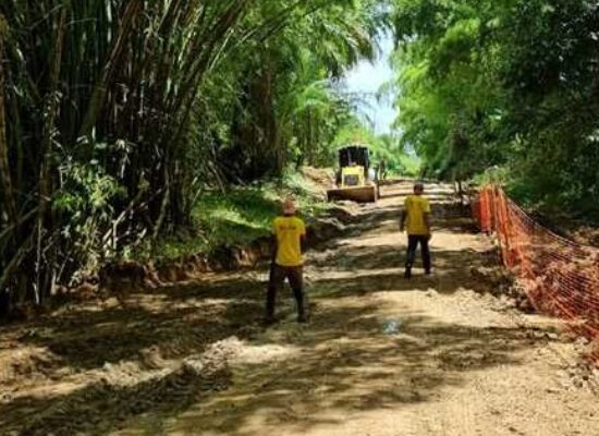Município recupera estradas nos distritos de Japu e Sambaituba; confira os serviços na zona rural