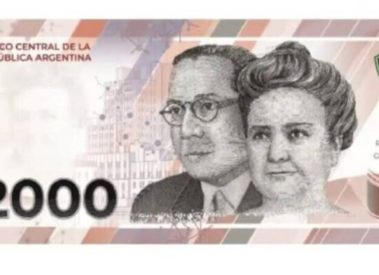 Argentina lança cédula de 2 mil pesos que vale R$ 20