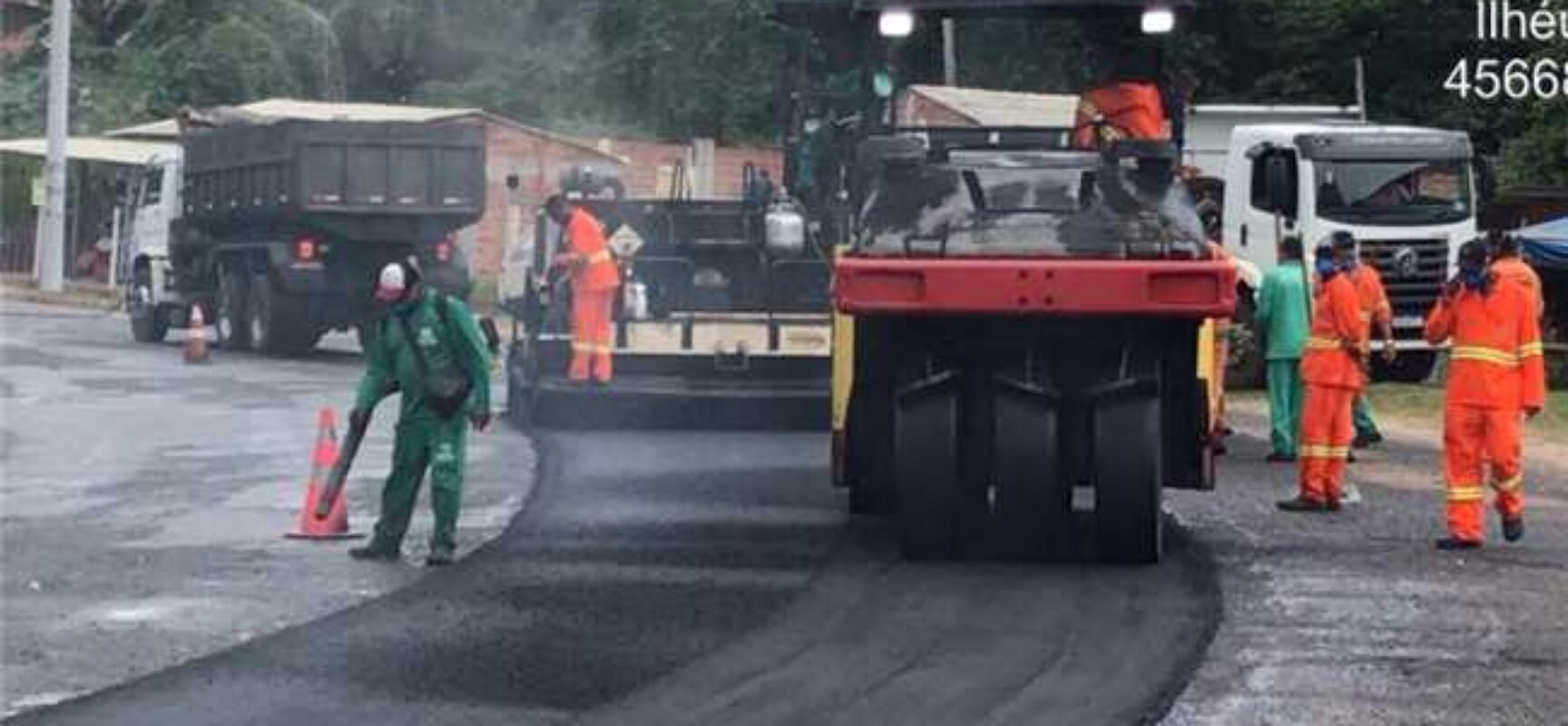 Trecho da BA-001, em Olivença, recebe serviços de recapeamento asfáltico e sinalização viária
