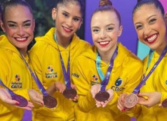 Brasil fatura bronze em competição internacional de ginástica rítmica