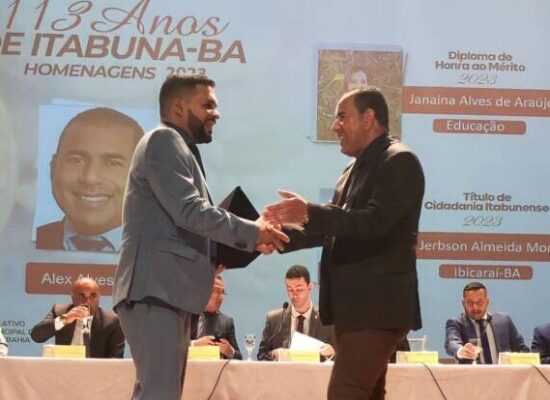 Vereador e Vice presidente da UBV, o advogado Jerbinho, recebe título de Cidadão itabunense