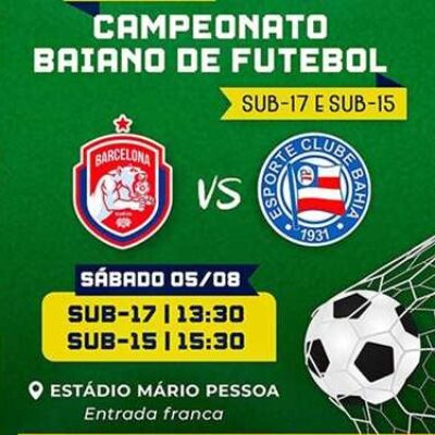 Ilhéus sedia rodada do Campeonato Baiano de Futebol sub-15 e sub-17 neste sábado (5)