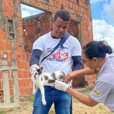 Prefeitura já ultrapassa 87 % da meta de cães e gatos imunizados contra a raiva em Itabuna