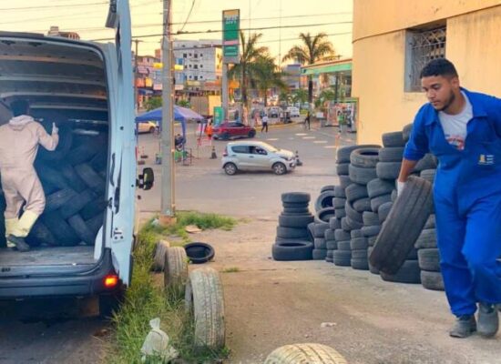 Prefeitura de Itabuna recolhe mais de 600 pneus usados e pede apoio da comunidade para usar o Ecoponto