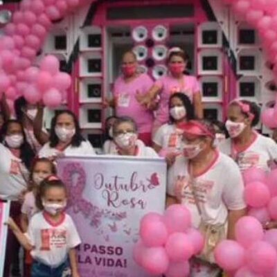 Grupo de apoio a pacientes com câncer de mama e útero realiza caminhada solidária em Ilhéus